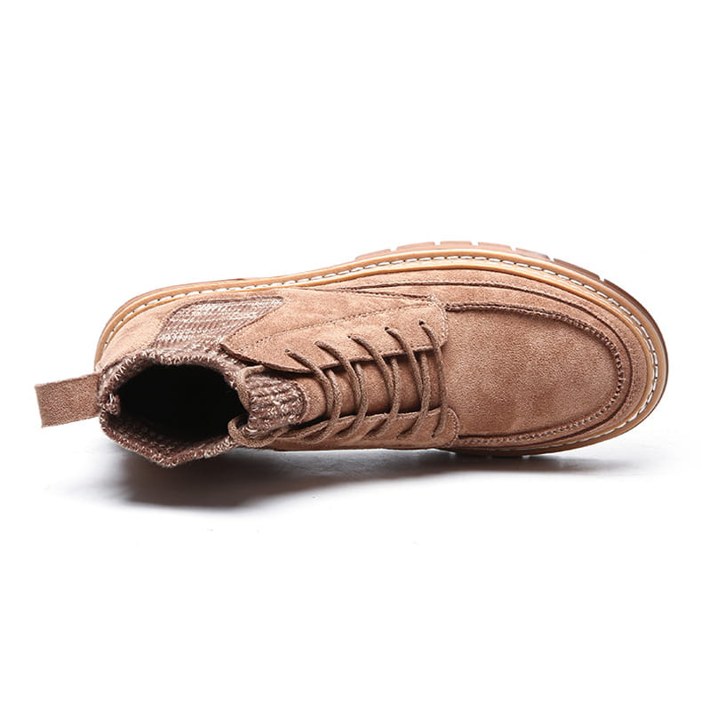 Men’s High Top Martin Boots with Fashion Socks