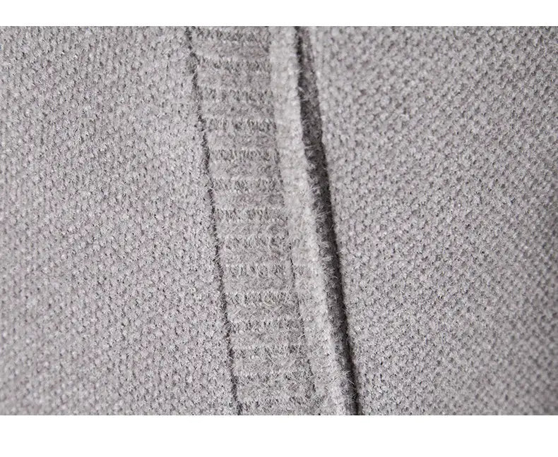 Thick Fleece-lined Men’s Stand Collar Knitted Jacket