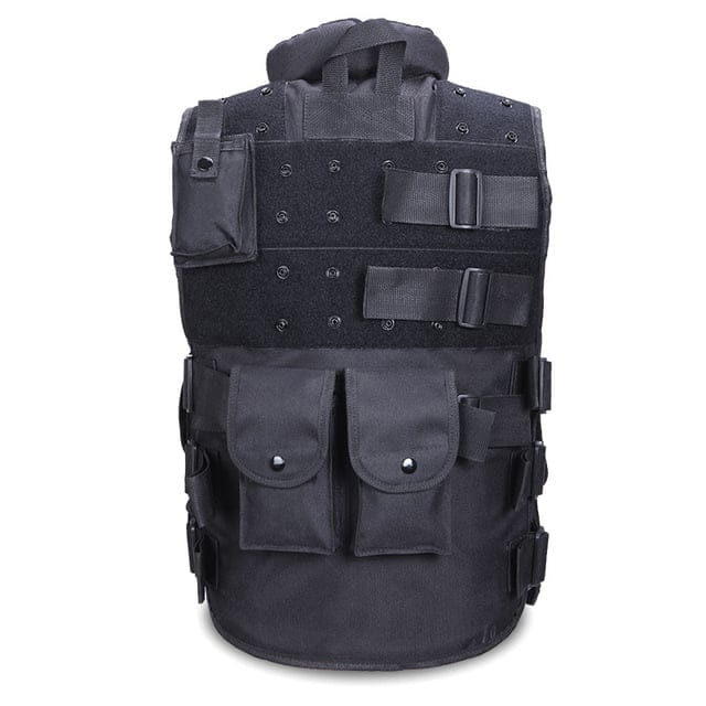 Black Tactical Vest for Men - Military Hunting Gear