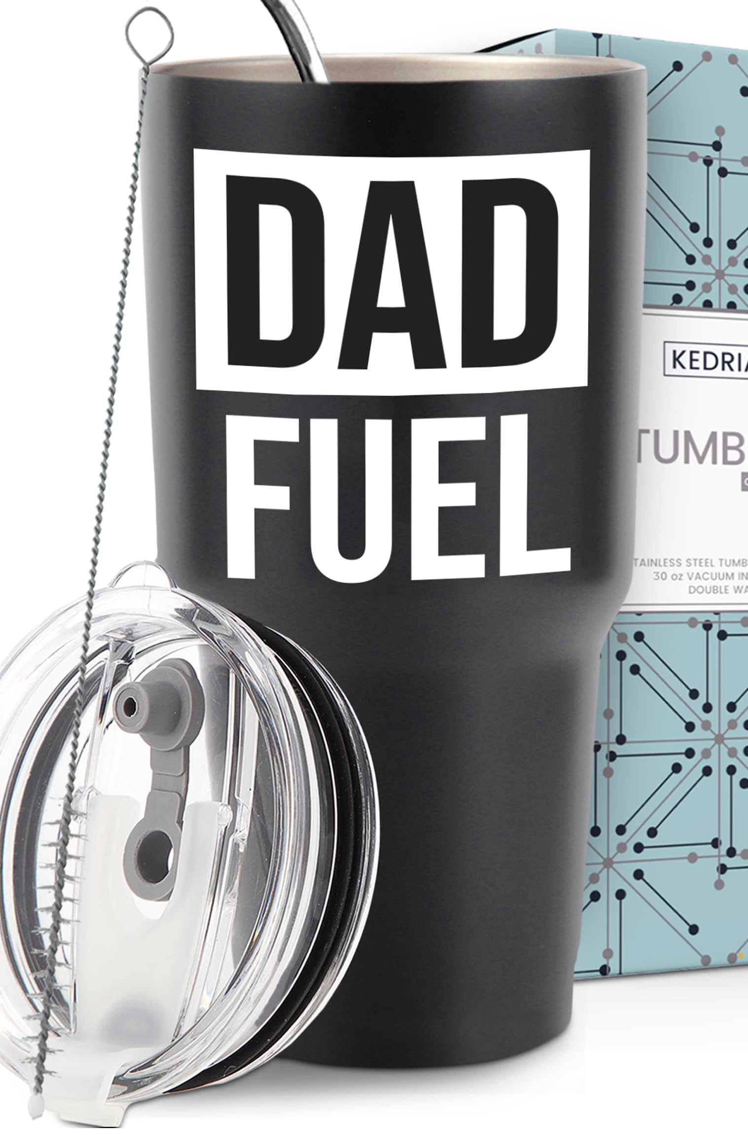 KEDRIAN Dad Fuel Tumbler 30oz Father Day Gifts For Dad Dad Mugs From Daughter Dad Birthday Gift Ideas New Dad Gifts Dad Coffee Mugs For Dad Gifts For Dad From Daughter Dad Christmas Gifts