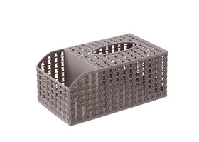Minimalist Rattan-Style Tissue Box for Home Use