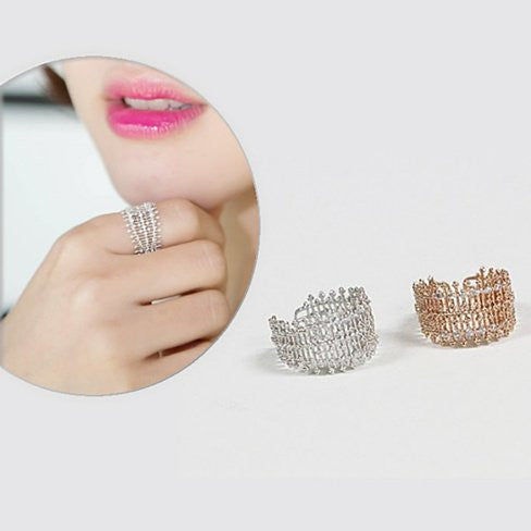 Bellezza Micro Pave Cocktail Ring