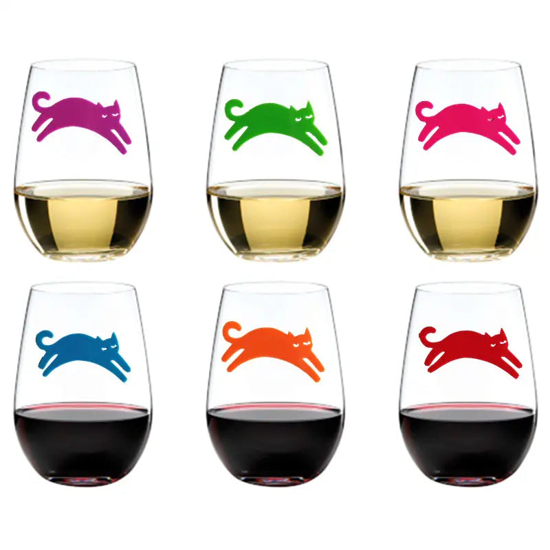 Cat Silicone Drink Markers for Party Glasses - Joomcy