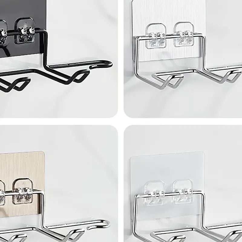 Stainless Steel Wall Mounted Hair Dryer Storage Rack