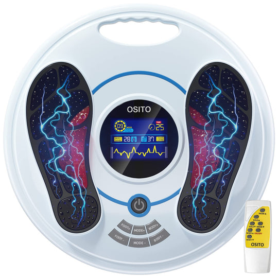 OSITO Foot Circulation Stimulator-FSA HSA Approved Foot Circulation Promoter Device Pulse EMS & TENS Foot Nerve Stimulation Massager- Boost Circulation Relief of Neuropathy Pain and Body Pains