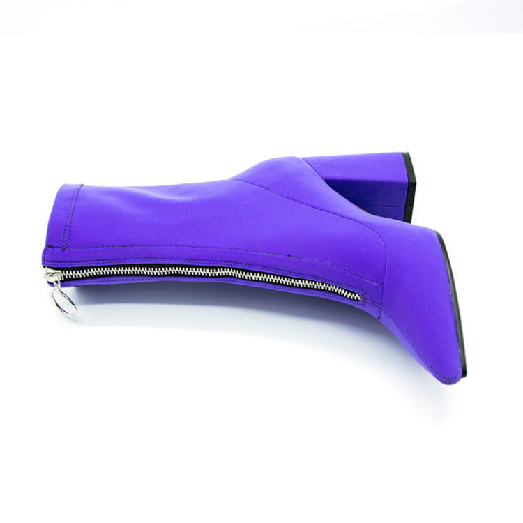Breathable High Heel Chunky Pointed Toe Boots