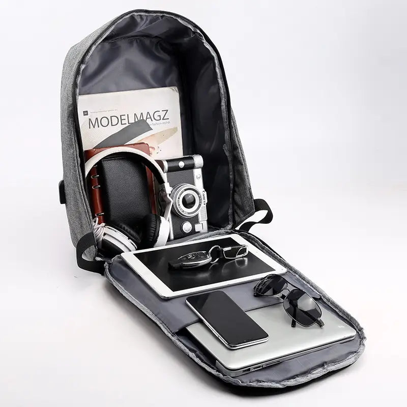 Fashion Anti-Theft Multi-Function USB Backpack for Men