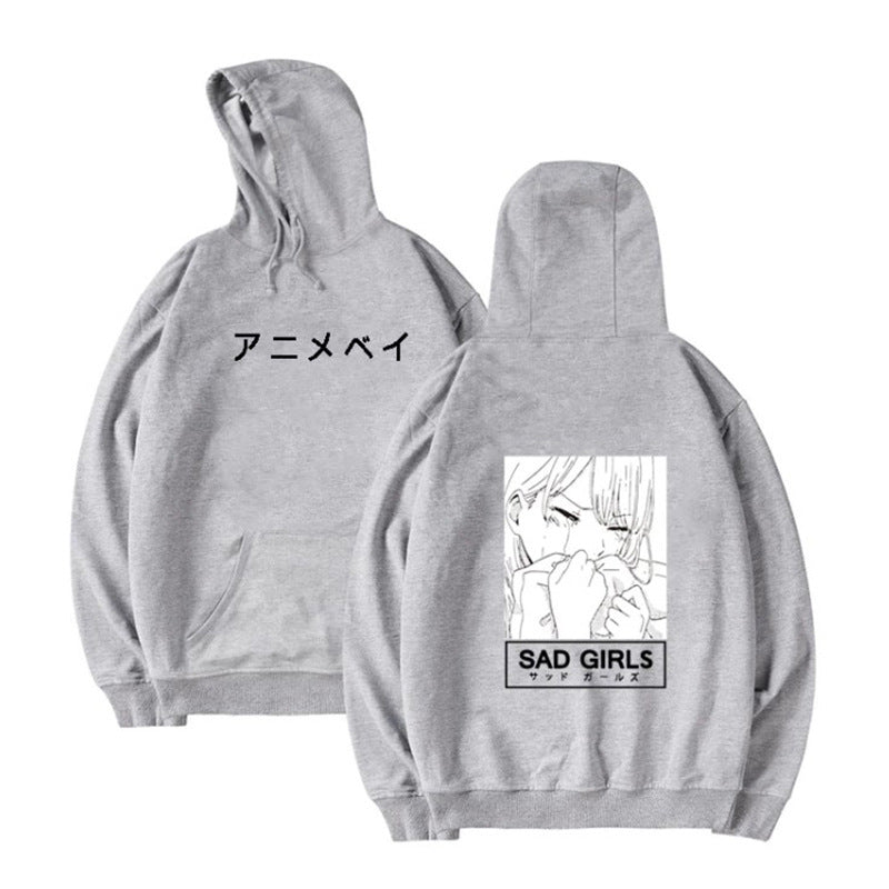 Men's Fleece Hoodie, Casual Cartoon Sweatshirt