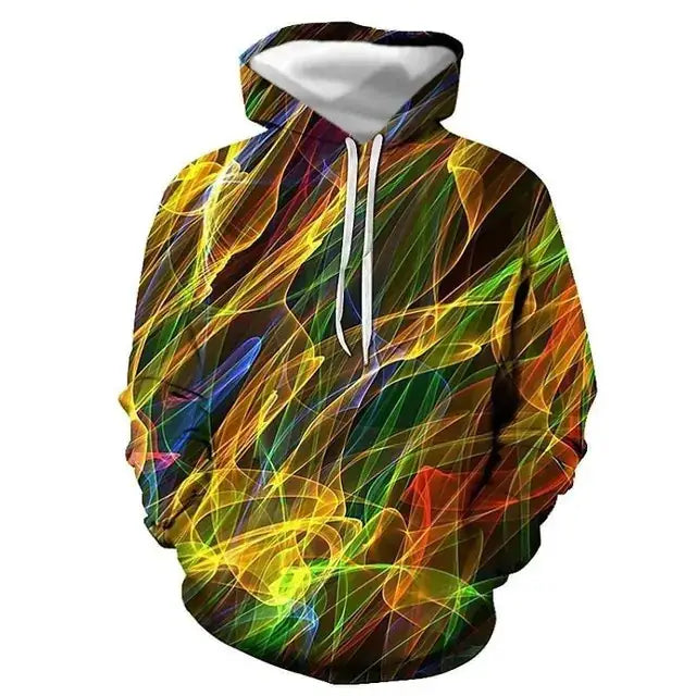 3D Digital Printing Cool Men's Graphic Hoodie Pullover
