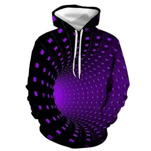3D Digital Printing Cool Men's Graphic Hoodie Pullover