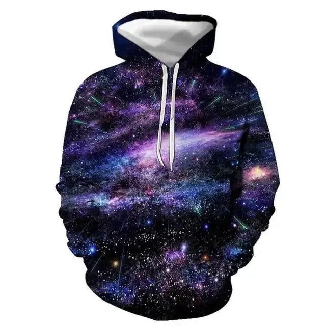 3D Digital Printing Cool Men's Graphic Hoodie Pullover