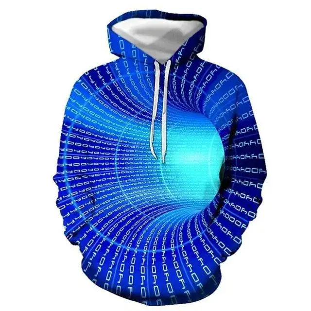 3D Digital Printing Cool Men's Graphic Hoodie Pullover