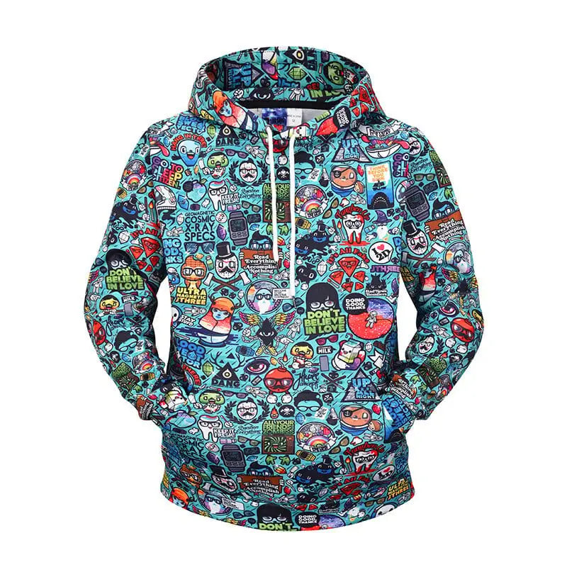 3D Digital Printing Hoodie - European and American Style