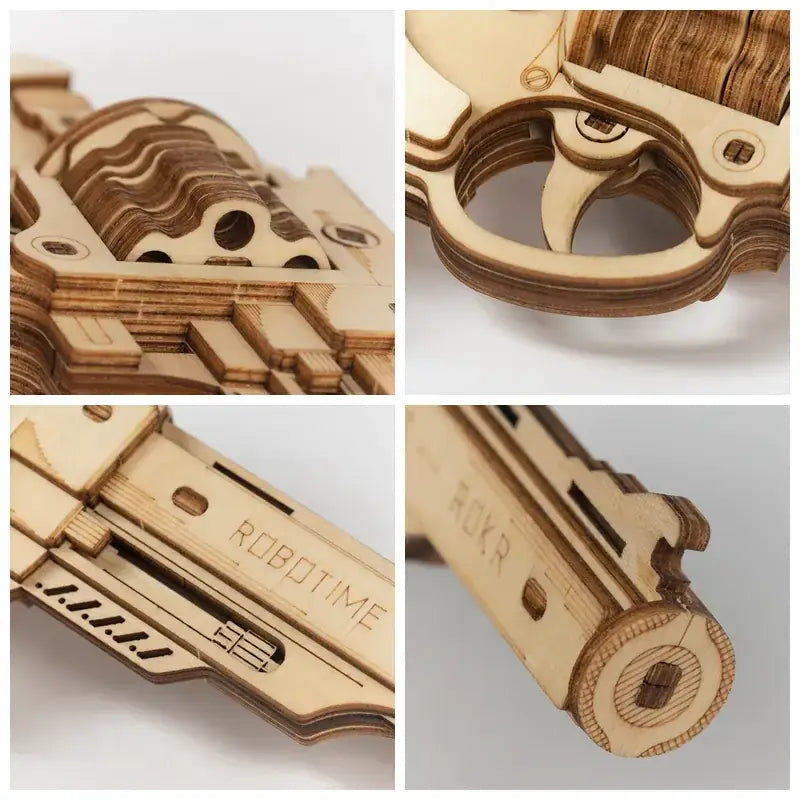 3D Wooden Military Gun Puzzle Assembly Model Toy