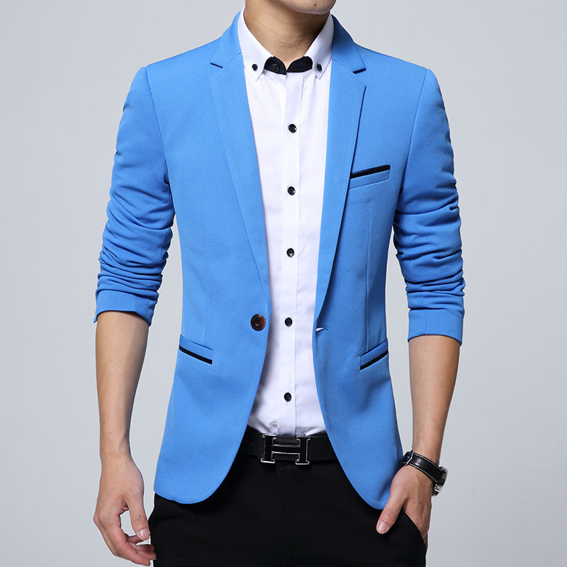 Men's Stylish Slim Fit Business Casual Blazer Jacket