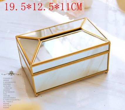 Brass Glass Tissue Box - Elegant Minimalist Design