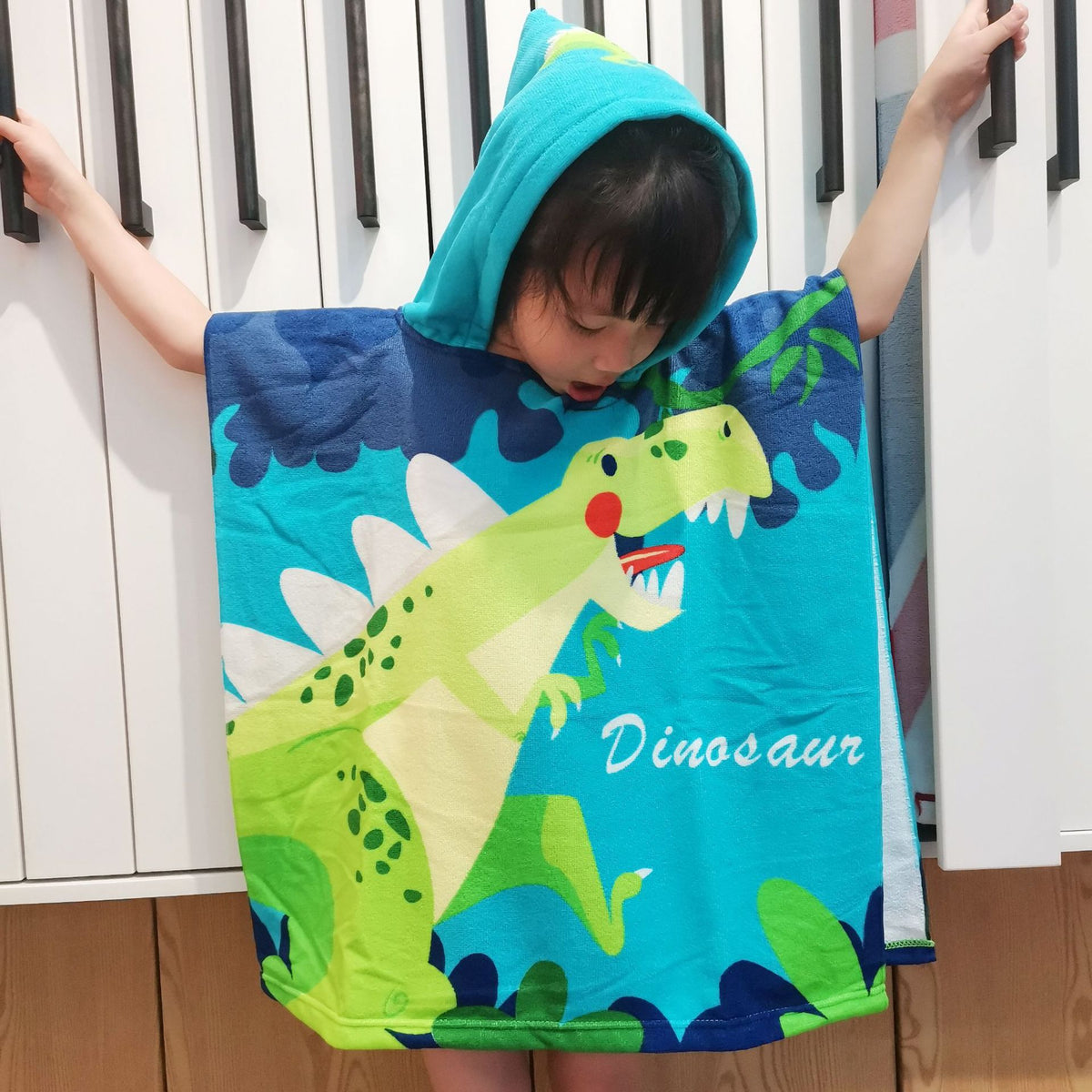 Children's Hooded Bathrobe with Soft, Absorbent Towel