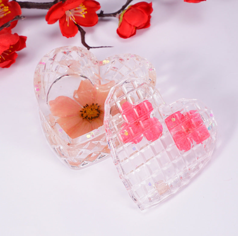 DIY Crystal Epoxy Heart-Shaped Silicone Mold Set