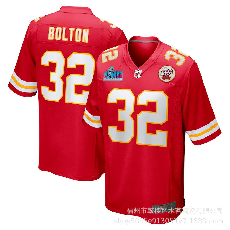NFL Chiefs Mahomes #15 Red Super Bowl LVII Jersey