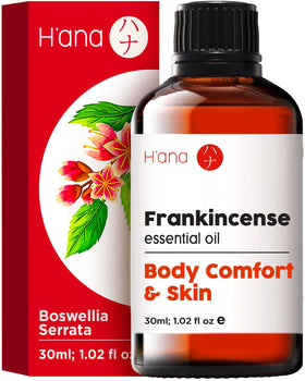 H’ana Frankincense Essential Oil - 100% Natural Frankincense Oil for Skin - Frankincense Oil for Face & Diffuser (1 fl oz)