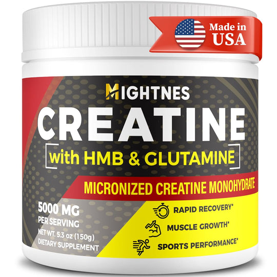 Creatine Monohydrate - Creatine Powder for Men - Creatine for Women - Creatine HMB - Micronized Creatine Powder - Creatine Glutamine| for Muscle Growth & Recovery| Creatine 3000mg Per Serv Unflavored