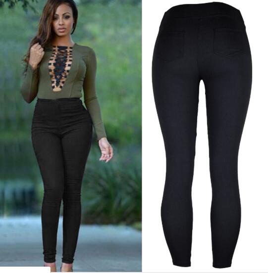 High-Waisted Pencil Pants - Various Colors