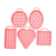 5pcs Non-Stick Silicone Waffle Mold for Baking