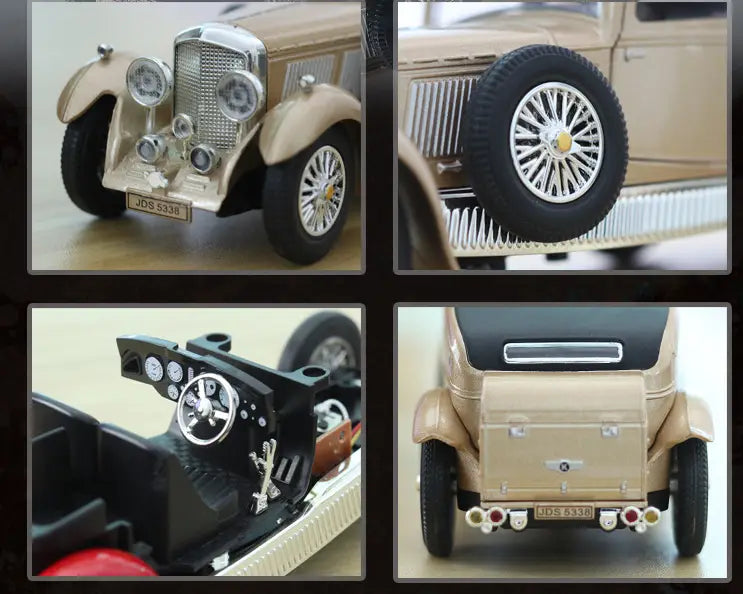 Vintage Bentley 8L Antique Car Model with Sound and Light