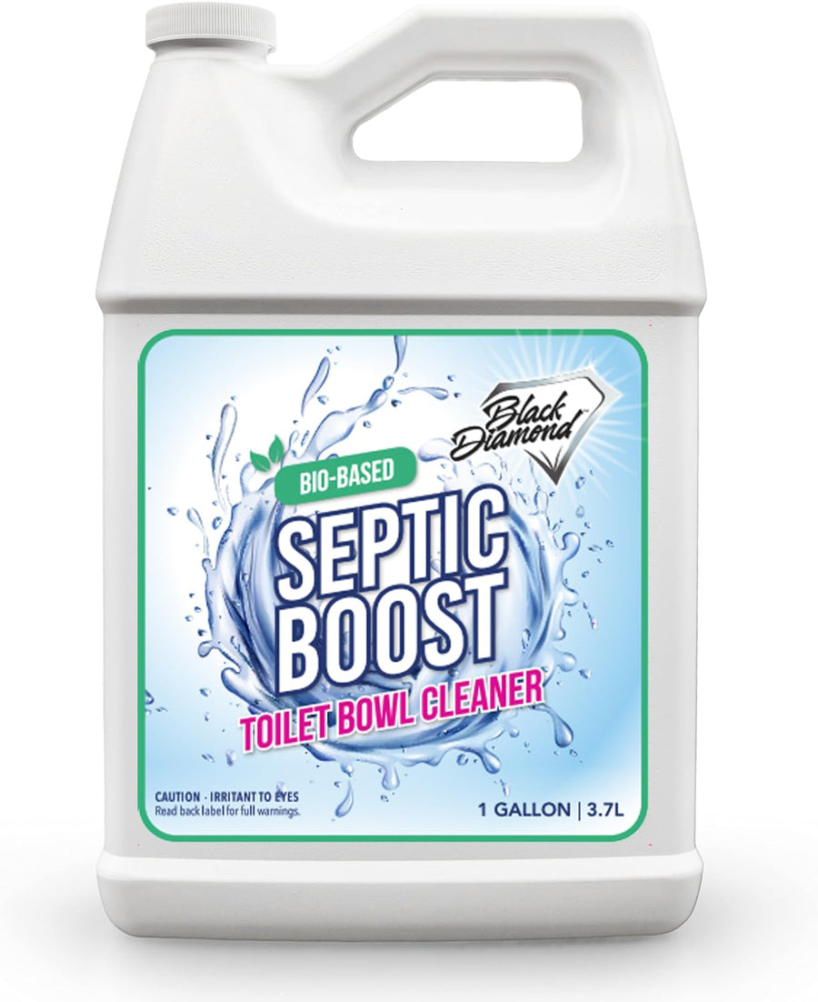 Septic Boost Septic Safe Toilet Bowl Cleaner - Acid-Free Toilet Cleaner with Enzymes for Septic Tank Treatment - Effective Cleaning & Deodorizing Bio-Based Liquid Toilet Bowl Cleaner (1-Gallon)