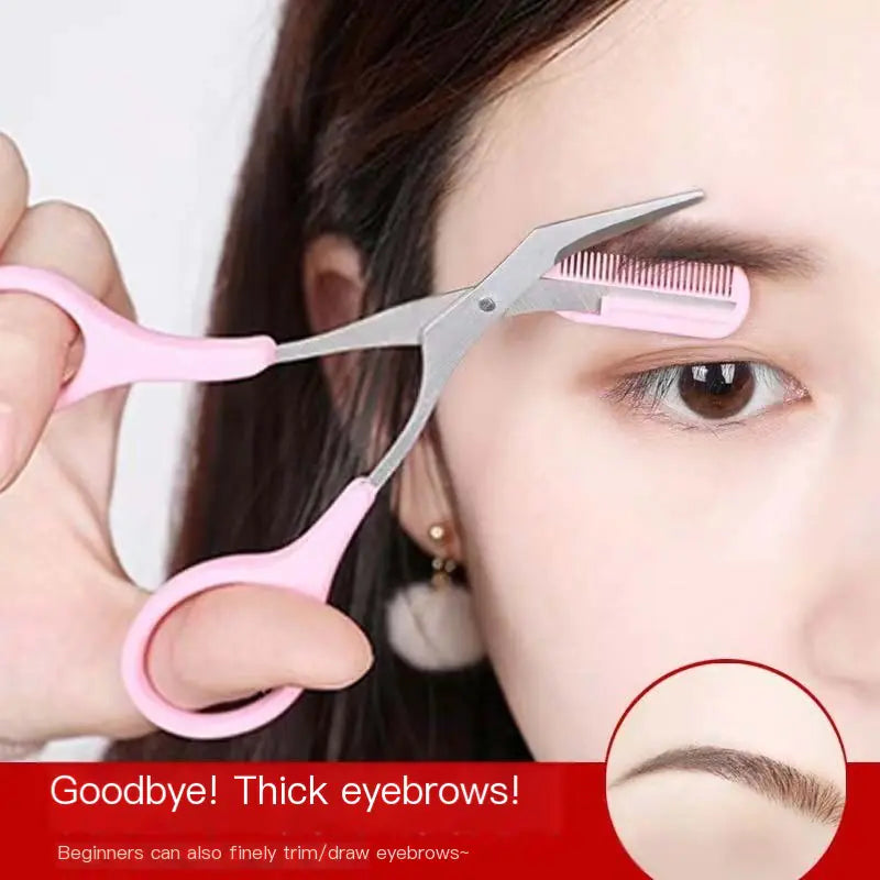 Eyebrow Scissors with Comb for Beginners and Makeup - Joomcy