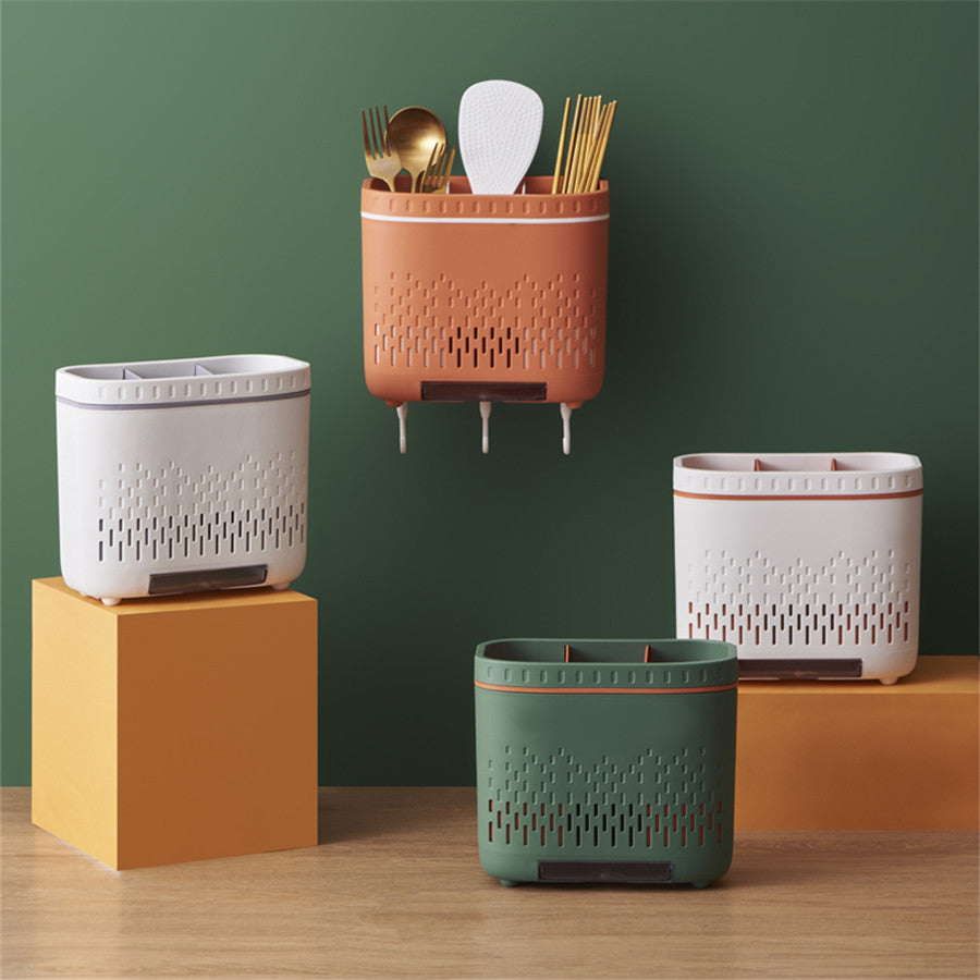 Plastic Dustproof Chopsticks Storage Box for Kitchen