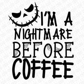 Nightmare Before Coffee – DTF Transfer