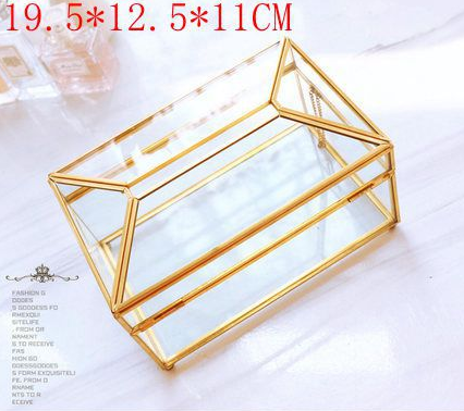 Brass Glass Tissue Box - Elegant Minimalist Design