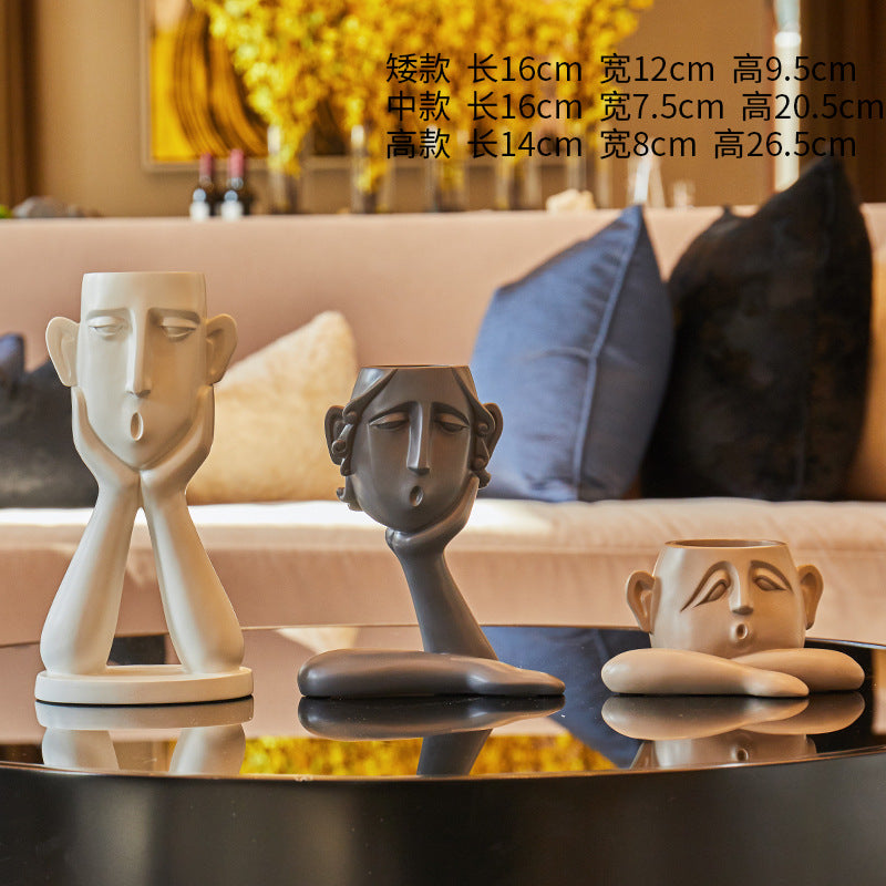 Nordic Style Resin Decorative Figurine for Home Decor