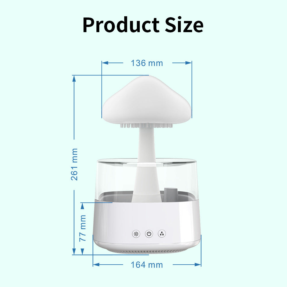 Cloud and Rain Humidifier with Colorful Night Light