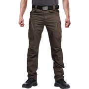 Hiwise Mens Ripstop Tactical Pants Water Resistant Stretch Cargo Pants Lightweight EDC Hiking Work Pants (Dark Brown 40WX30L)
