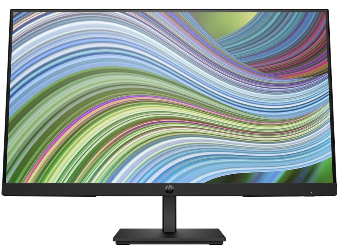 HP P24a G4 Monitor 3Y0Q4A6#ABA 24" FHD IPS (1920x1080) Display 60Hz Refresh Rate 1 HDMI 1.4 1 Display Port 1.2 1 VGA VESA Mount (100x100 mm) Ideal for Office Work Black (2024 Latest Model)