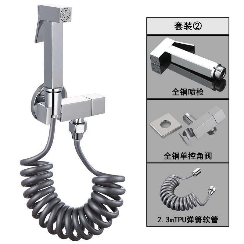 "High-Pressure Copper Toilet Bidet Sprayer Set"