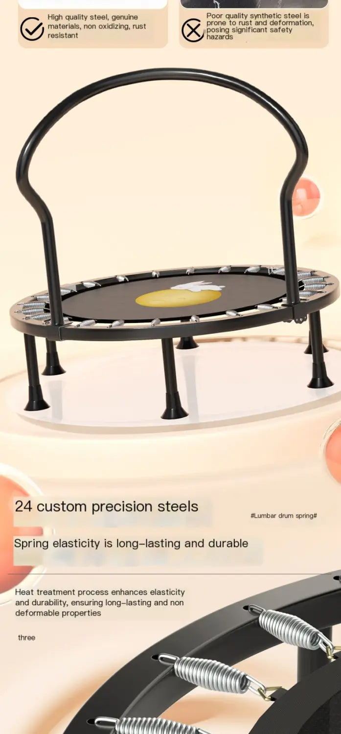 Indoor Trampoline for Kids with Safety Net and Adults