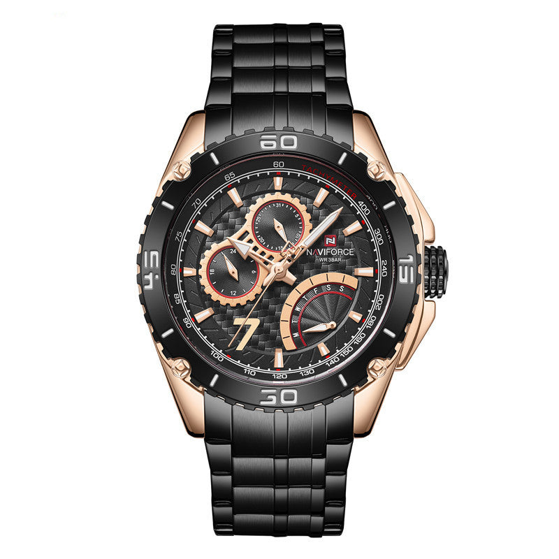NAVIFORCE Men's Luxury Military Quartz Watch (3ATM)