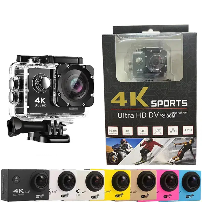 4K Action Camera with Remote Control and Waterproof Design