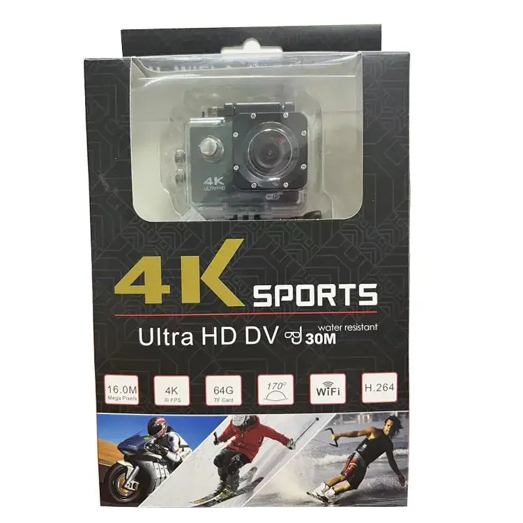 4K Action Camera with Remote Control and Waterproof Design