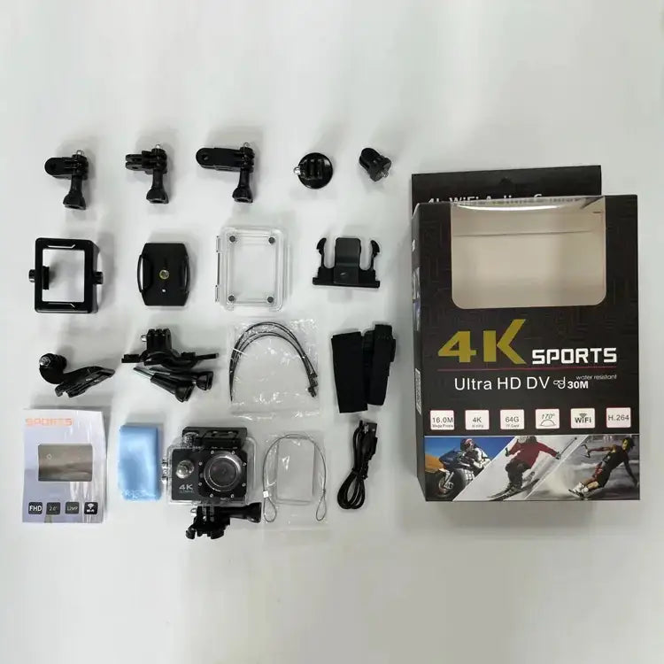 4K Action Camera with Remote Control and Waterproof Design