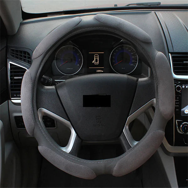 3D Suede Steering Wheel Cover - Joomcy
