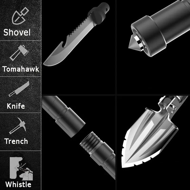 Compact Folding Military Shovel for Outdoor Use - Joomcy