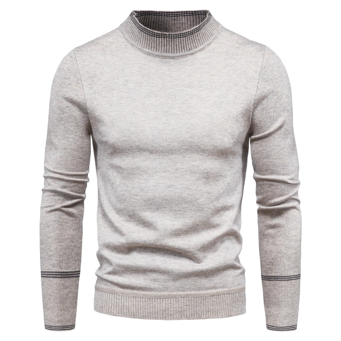 Half High Neck Long Sleeve Slim Sweater Top