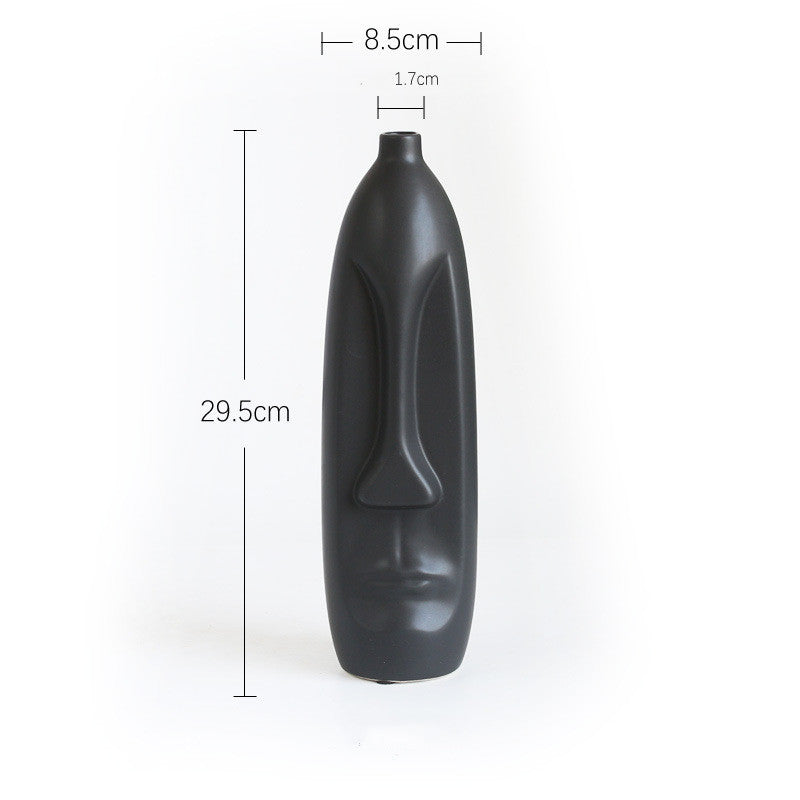 Nordic Ceramic Face Vase for Home Decor and Styling