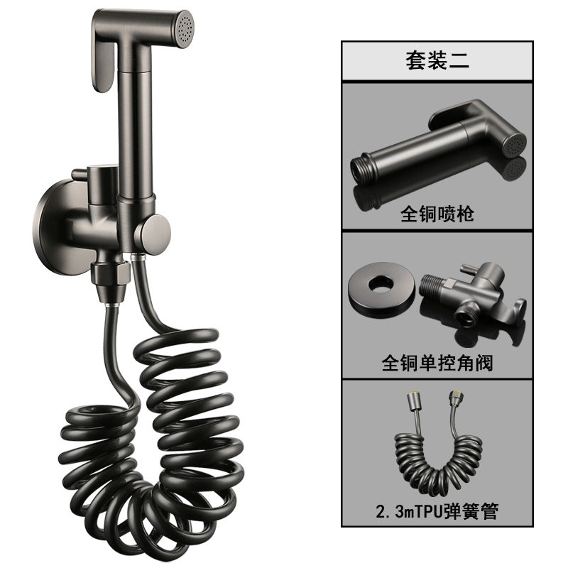 "High-Pressure Copper Toilet Bidet Sprayer Set"