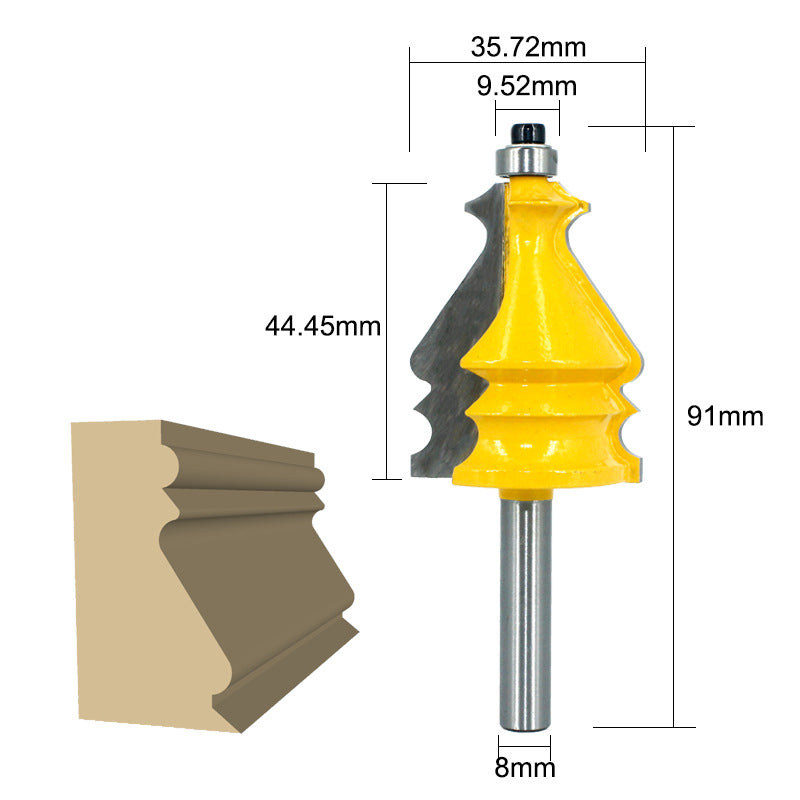 10-Piece CNC Router Bit Set with 8mm Shank