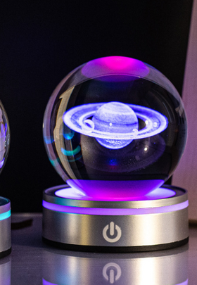 Creative Light-Up Crystal Ball Ambient Decor (One)